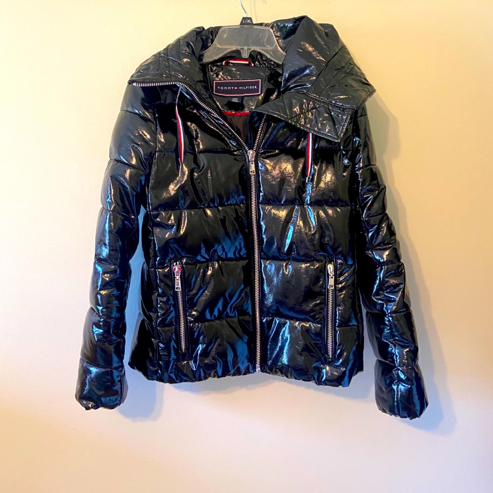Black Tommy Hilfiger Bubble Jacket